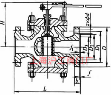 T40H-40、T40H-100 型給水回轉(zhuǎn)式調(diào)節(jié)閥主要外形及結(jié)構(gòu)尺寸示意圖