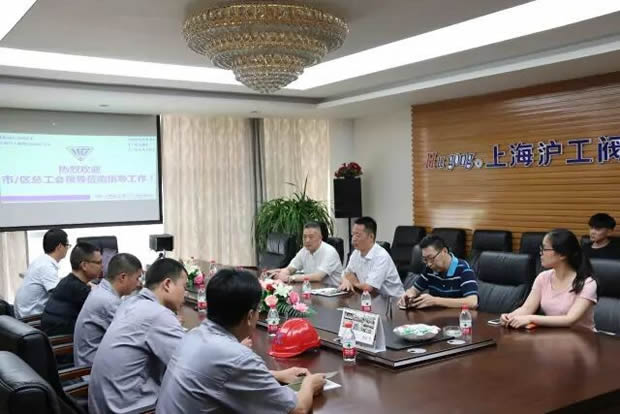 上海市總工會(huì)領(lǐng)導(dǎo)及專(zhuān)家指導(dǎo)我司職業(yè)衛(wèi)生安全防護(hù)工作(圖1)